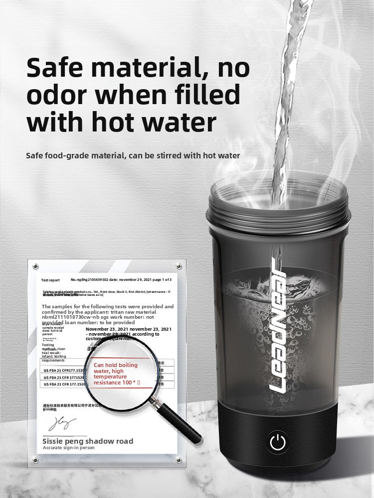 Rechargeable Electric Protein Shaker Bottle with Scale - 450ml/600ml