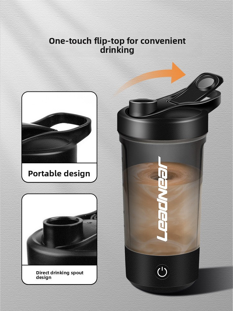 Rechargeable Electric Protein Shaker Bottle with Scale - 450ml/600ml